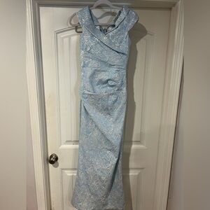 rickie freeman Teri Jon off shoulder formal dress size 4